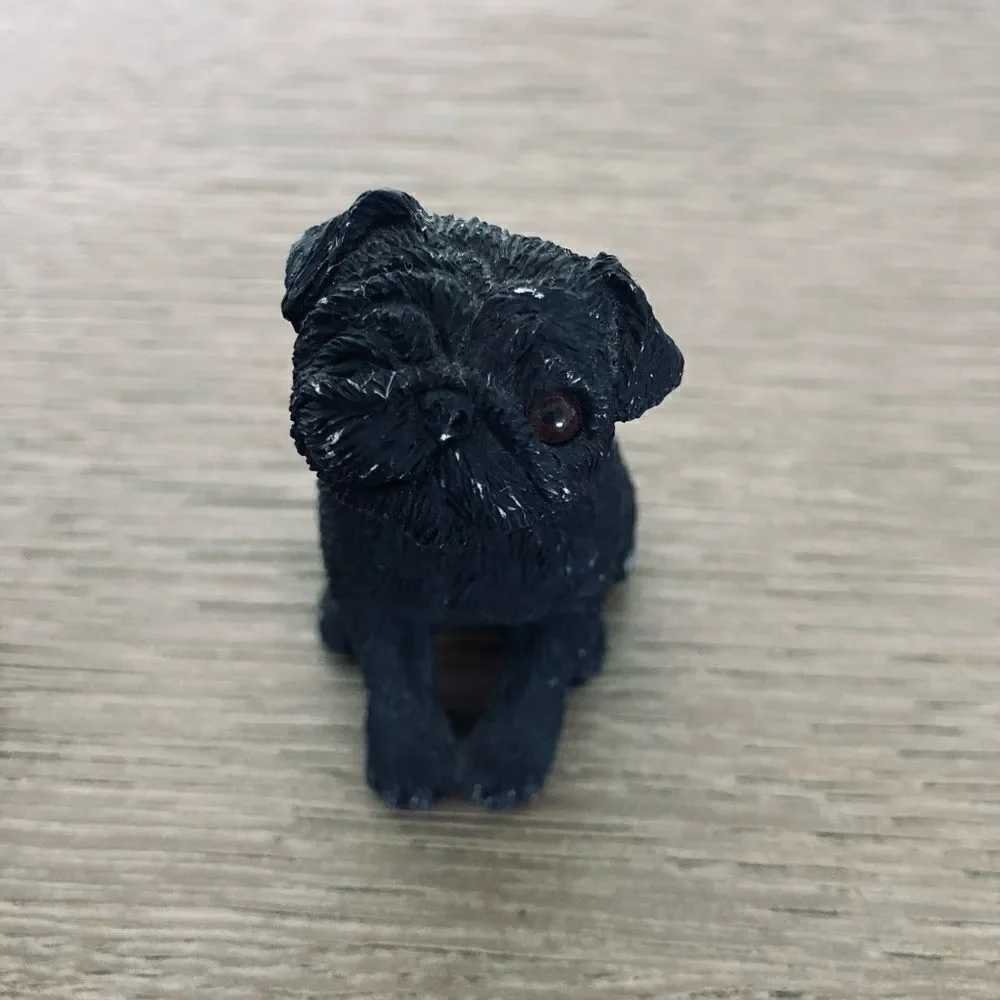 2-pc Winking Pug Dog Decor Figurines
